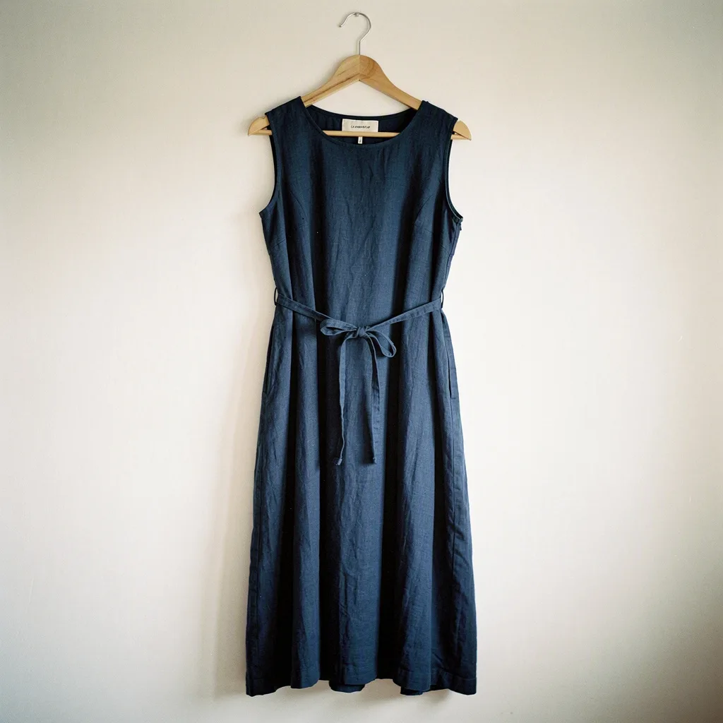 The long dress, indigo