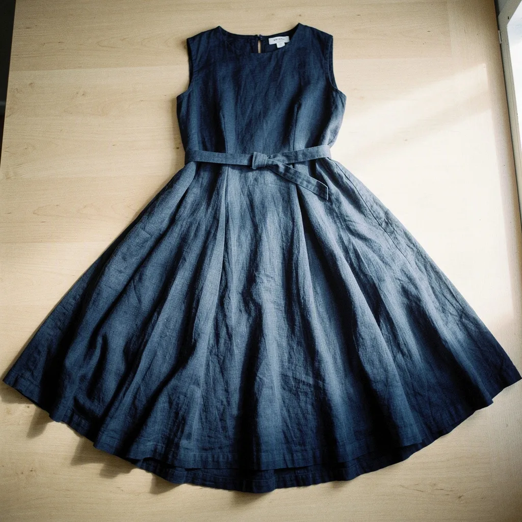 The long dress, indigo